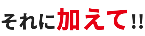それに加えて!!